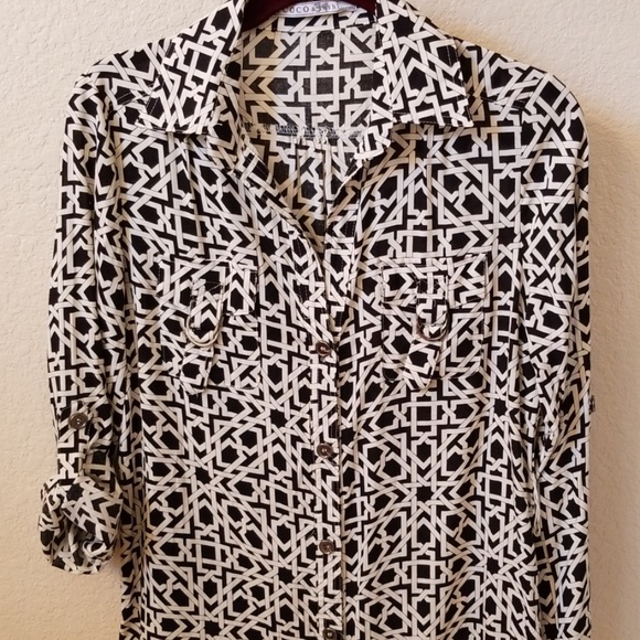 Printed top- button down - Picture 2 of 6